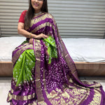 Art Silk Bandhani Saree - Raj Panchi