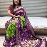 Art Silk Bandhani Saree - Raj Panchi