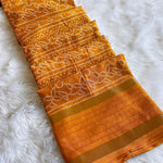 Dola Silk Bandhani Saree with Crochet Border - Raj Panchi