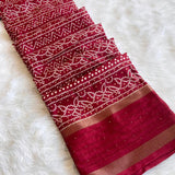 Dola Silk Bandhani Saree with Crochet Border - Raj Panchi