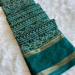 Dola Silk Bandhani Saree with Crochet Border - Raj Panchi