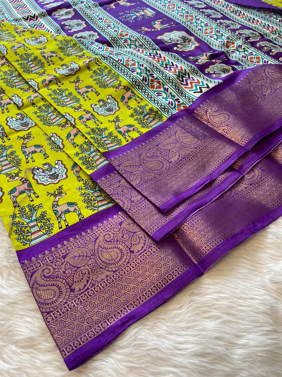 Dolla Silk Saree with Weaving Border - Raj Panchi