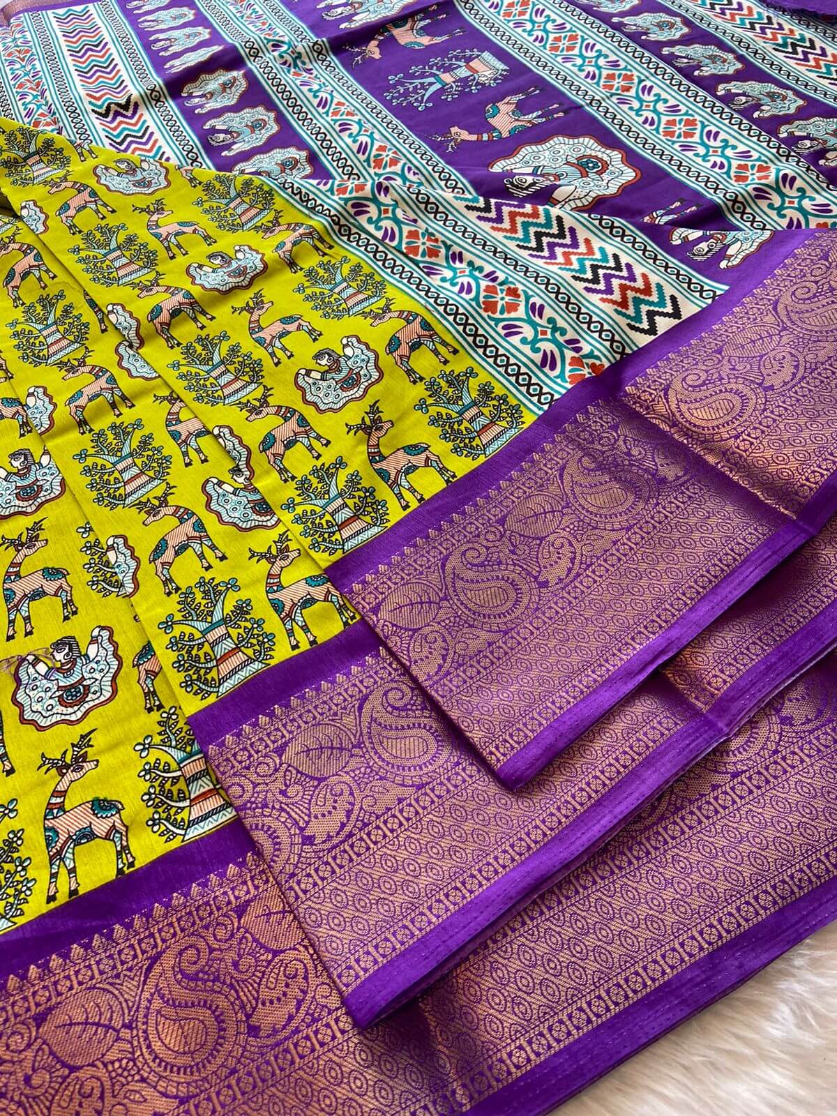 Dolla Silk Saree with Weaving Border - Raj Panchi