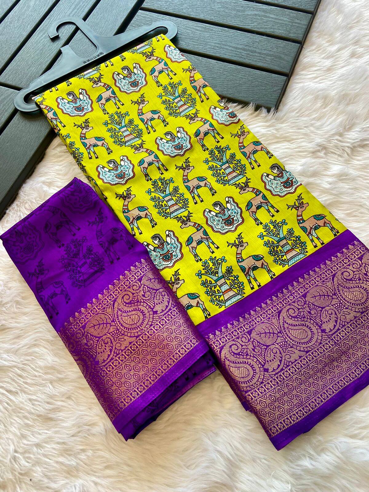 Dolla Silk Saree with Weaving Border - Raj Panchi