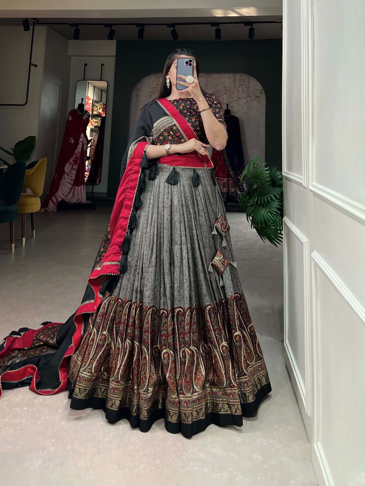 Graceful Silk Lehenga Set - Raj Panchi