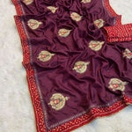 Heavy Dolla Silk Saree with Embroidery - Raj Panchi