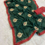 Heavy Dolla Silk Saree with Embroidery - Raj Panchi