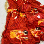 Karva Chauth Special Chinnon Saree - Raj Panchi