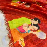 Karva Chauth Special Chinnon Saree - Raj Panchi