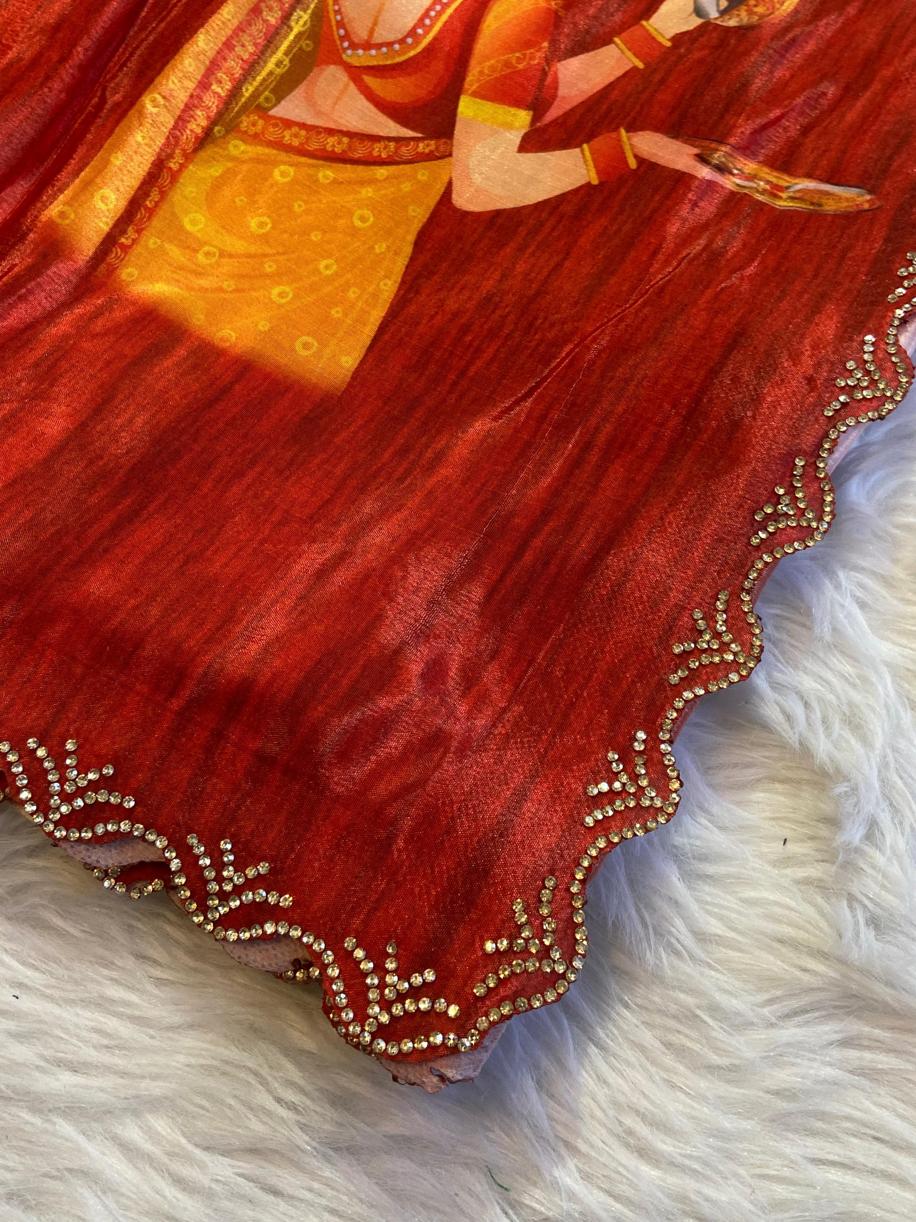 Karva Chauth Special Chinnon Saree - Raj Panchi