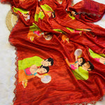 Karva Chauth Special Chinnon Saree - Raj Panchi