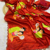 Karva Chauth Special Chinnon Saree - Raj Panchi