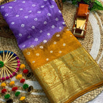 Premium Kanjivaram Bandhani Saree - Raj Panchi