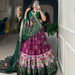 Printed Silk Lehenga - Raj Panchi