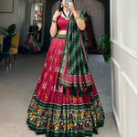 Printed Silk Lehenga Set - Raj Panchi