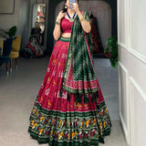 Printed Silk Lehenga Set - Raj Panchi