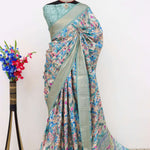 Pure Dola Silk Saree with Banarasi Motifs - Raj Panchi