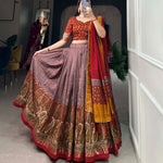 Royal Printed Silk Lehenga - Raj Panchi