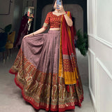 Royal Printed Silk Lehenga - Raj Panchi