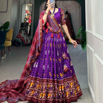 Silk Lehenga with Gotta Patti Lace Dupatta - Raj Panchi