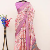 Silk Saree with Banarasi Motifs - Raj Panchi